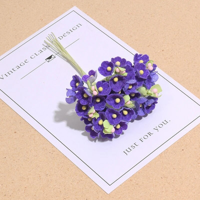 8kom/1 hrpa Mini papirnata ruža Lažni buket cvijeća Vjenčana dekoracija Umjetno cvijeće DIY Scrapbooking