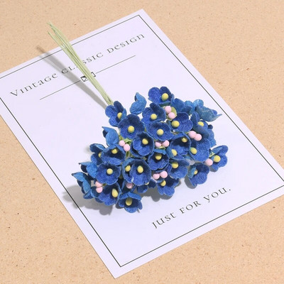 8kom/1 hrpa Mini papirnata ruža Lažni buket cvijeća Vjenčana dekoracija Umjetno cvijeće DIY Scrapbooking