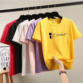 2023. gada vasaras jauns sieviešu T-krekls ar īsām piedurknēm Instagram korejiešu stila studentu gadījuma sieviešu bāzes krekla versija