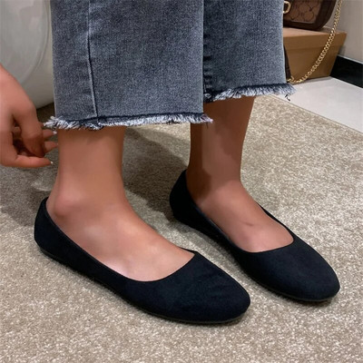 Suured uued naistejalatsid Laisa pehme tallaga, madala suuga ühekordsed kingad Töökingad Lamedapõhjalised naiste oakingad