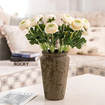 Изкуствени стъбла на цветя Ranunculus Изкуствена роза Божур Сватбена украса Симулация на домакинство Изкуствени цветя