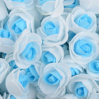 50 ΤΕΜ. PE Foam Artificial Rose Flower Headmade Χειροποίητη DIY Διακόσμηση σπιτιού Γάμου DIY Scrapbooking Διπλό χρώμα Fake Flowers Craft