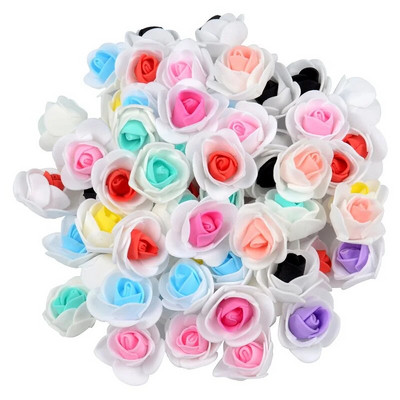 50 ΤΕΜ. PE Foam Artificial Rose Flower Headmade Χειροποίητη DIY Διακόσμηση σπιτιού Γάμου DIY Scrapbooking Διπλό χρώμα Fake Flowers Craft