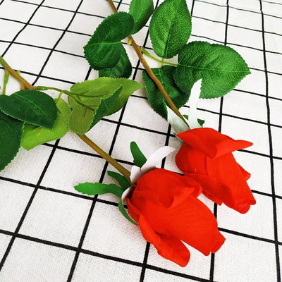 7 kom ruža Umjetno cvijeće Real Touch grana stabljika lateks ruža ruka filc cvijeće ruže dekoracija doma svatovi