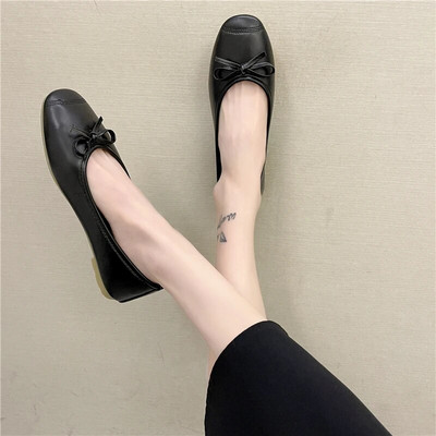 2023, új, kerek orrú, alkalmi női puha cipők tavaszi nyár cukorka színű lapos talpú szandálok lapos sarkú csomós balettcipők