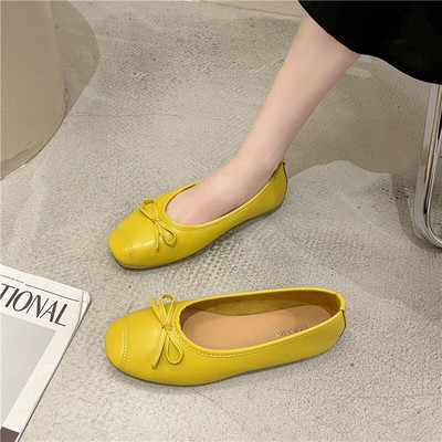 2023, új, kerek orrú, alkalmi női puha cipők tavaszi nyár cukorka színű lapos talpú szandálok lapos sarkú csomós balettcipők