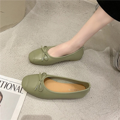 2023, új, kerek orrú, alkalmi női puha cipők tavaszi nyár cukorka színű lapos talpú szandálok lapos sarkú csomós balettcipők