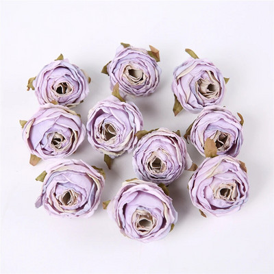 5PCS Ruža sa spaljenim rubom Umjetno cvijeće Glava Lažna cvjetna glava Vjenčani zidni ukrasi Kućni dekor Dodaci za božićne zabave