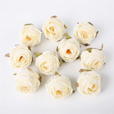 5PCS Ruža sa spaljenim rubom Umjetno cvijeće Glava Lažna cvjetna glava Vjenčani zidni ukrasi Kućni dekor Dodaci za božićne zabave