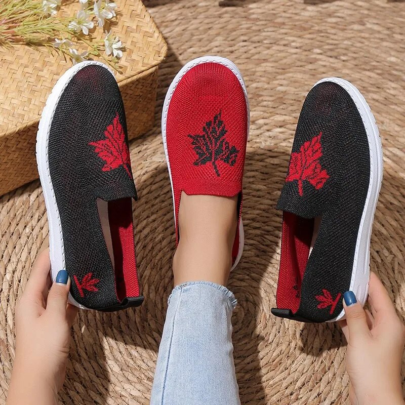 Nove ženske mrežaste balerinke Plitke neklizajuće četvrtaste pete Okrugli prsti Prozračne klizne pletene mokasinke Cipele Ženske