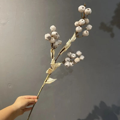 Rudens mākslīgie ziedi, kaltēti augļi, mazi āboli podiņos, dekorēšanas piederumi kāzu mājas Ziedu augi Kārtot rekvizītus