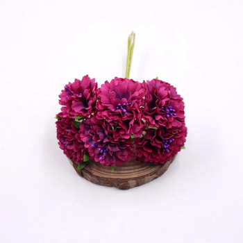 6τμχ 3,5cm Silk Daisy Artificial Flower Διακοσμητικά Λουλούδια Γάμου DIY Στεφάνι Λεύκωμα Χειροτεχνίας Χειροτεχνία Ψεύτικο λουλούδι