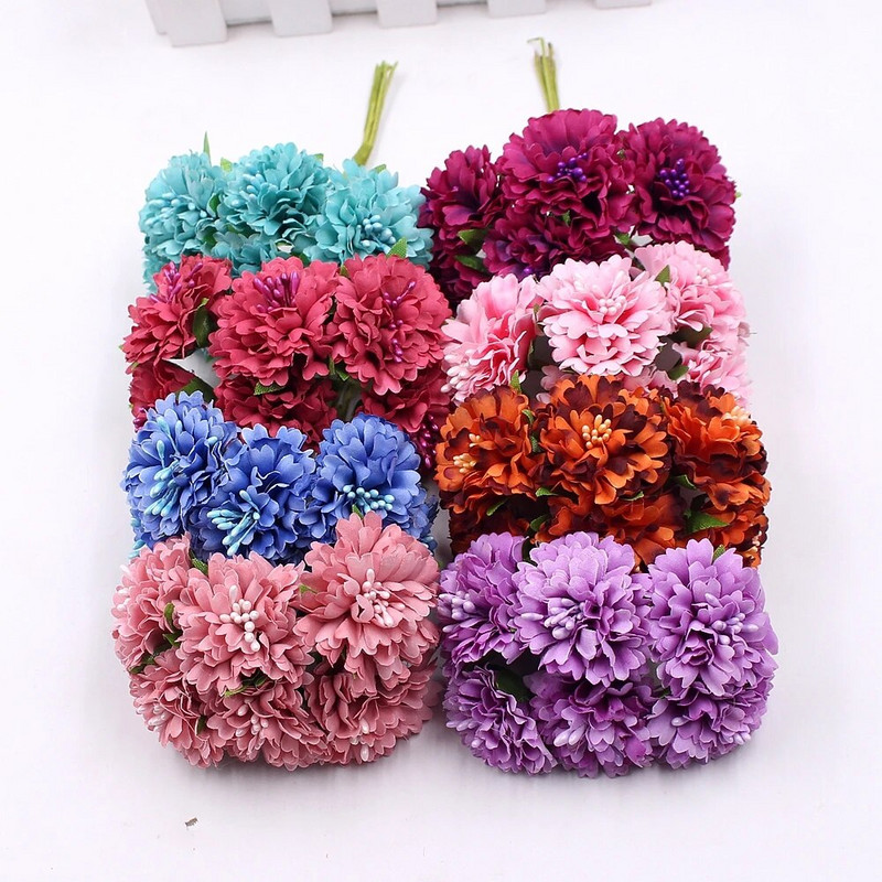 6 kom 3,5 cm svilena tratinčica Umjetni cvijet Vjenčanje Kućno ukrasno cvijeće Uradi sam vijenac Spomenar Rukotvorina Lažni cvijet