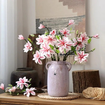 Real Touch Big Magnolia Artificial Flowers Christmas Wedding Decoration Fake Flower Home Party Decor Flores Artificiales