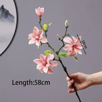 Real Touch Big Magnolia Artificial Flowers Christmas Wedding Decoration Fake Flower Home Party Decor Flores Artificiales