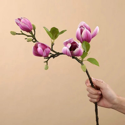 Real Touch Big Magnolia Umjetno cvijeće Božićni ukrasi za vjenčanje Lažni cvijet Home Party Decor Flores Artificiales