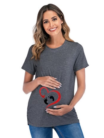 Γυναικεία ρούχα εγκυμοσύνης Μπλούζες θηλασμού Μπλουζάκι θηλασμού Μπλουζάκια εγκυμοσύνης Μπλουζάκια μπλουζάκια μπλουζάκια χρωματιστό καλοκαιρινό πουκάμισο
