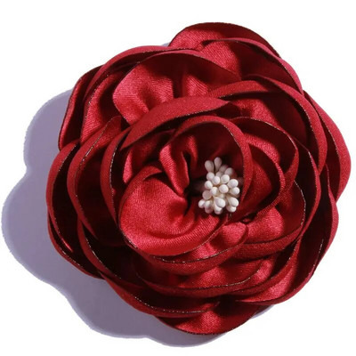 5PCS 7CM Hot Sale Vintage Burned Eage Saten Umjetno cvijeće za vjenčanje Vrpca Remen Lažni cvijet za Dekoracija pozivnica