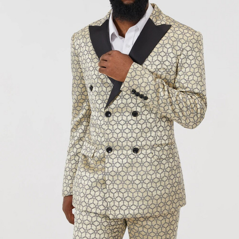 Elegáns férfi öltöny 2 részes divatkabát Boutique üzleti alkalmi öltöny kabát vőlegény esküvői ruha (blézer + nadrág)