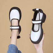 Ženske ravne cipele s mašnom Mary Janes Proljeće 2023. Potpuno nove retro cipele s platformom Lolita cipele Sport Ležerne PU kožne Oxford Mujer Zapatos