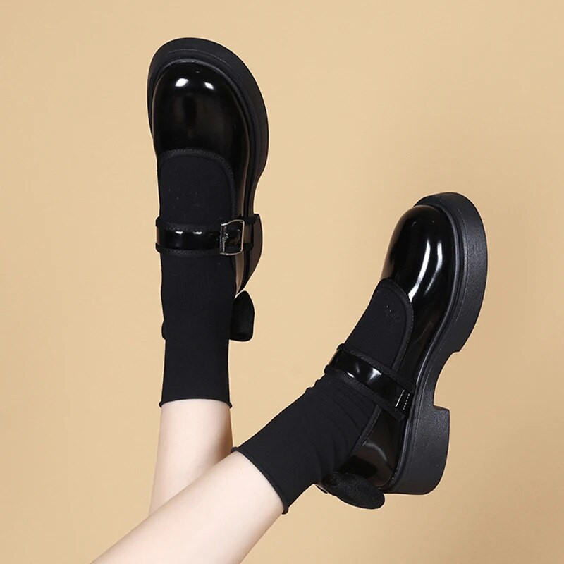 Ženske ravne cipele s mašnom Mary Janes Proljeće 2023. Potpuno nove retro cipele s platformom Lolita cipele Sport Ležerne PU kožne Oxford Mujer Zapatos