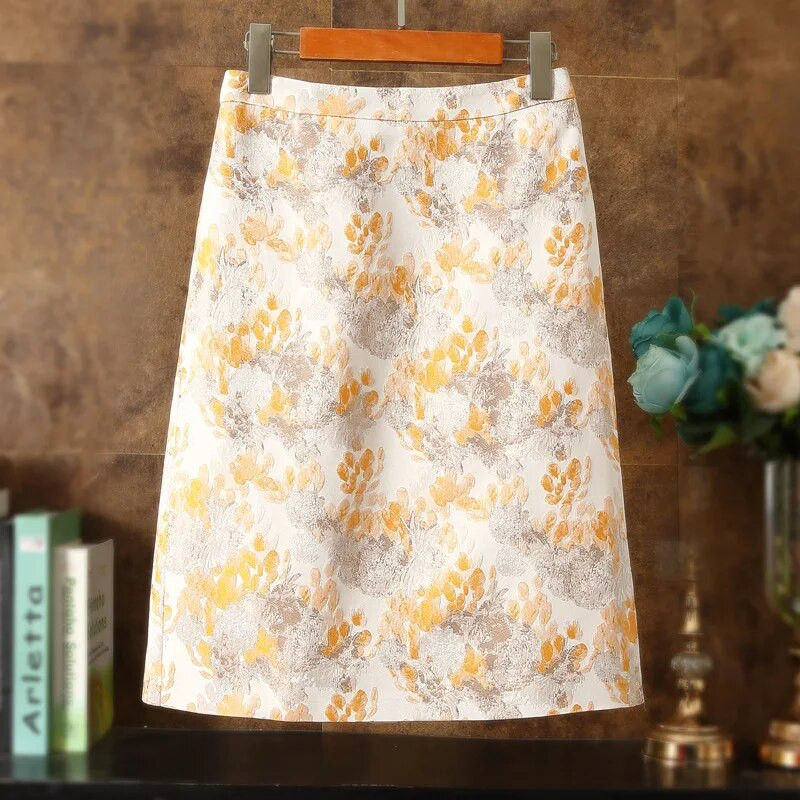 Sieviešu kostīmi Plāni vasaras O veida kakla žakarda pinumi Bleizeru svārki 2 gabalu komplekts Sieviešu svārku kostīmi Sieviešu komplektu kostīmi 230306