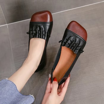 Γυναικεία Flat Spring PU Δερμάτινα άνετα Γυναικεία Loafers Slip-On Παπούτσια casual μόδα Γυναικεία υποδήματα Zapatos De Mujer Plus Size