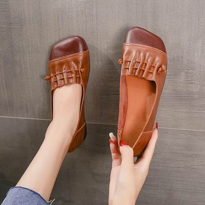 Sieviešu plakana atsperu PU āda Komforta Sieviešu klaipu kurpes Ikdienas apavi Mode Sieviešu apavi Zapatos De Mujer Liela izmēra