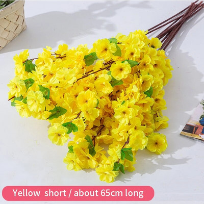 Dekoracija doma 65CM / 125CM Umjetna proljetna šljiva Grana breskve Svileni cvijet Dekoracija stabla Lažni buket Dekoracija vjenčanja