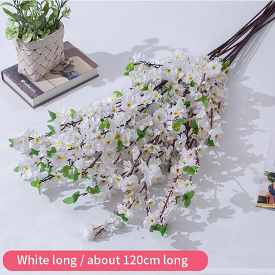 Dekoracija doma 65CM / 125CM Umjetna proljetna šljiva Grana breskve Svileni cvijet Dekoracija stabla Lažni buket Dekoracija vjenčanja