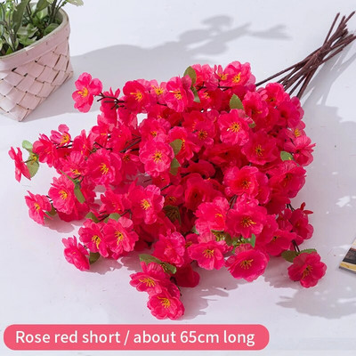 Dekoracija doma 65CM / 125CM Umjetna proljetna šljiva Grana breskve Svileni cvijet Dekoracija stabla Lažni buket Dekoracija vjenčanja