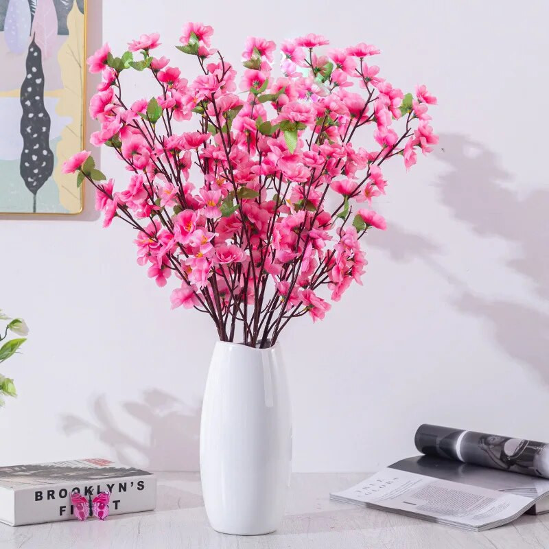 Dekoracija doma 65CM / 125CM Umjetna proljetna šljiva Grana breskve Svileni cvijet Dekoracija stabla Lažni buket Dekoracija vjenčanja