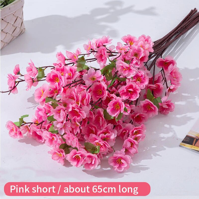 Dekoracija doma 65CM / 125CM Umjetna proljetna šljiva Grana breskve Svileni cvijet Dekoracija stabla Lažni buket Dekoracija vjenčanja