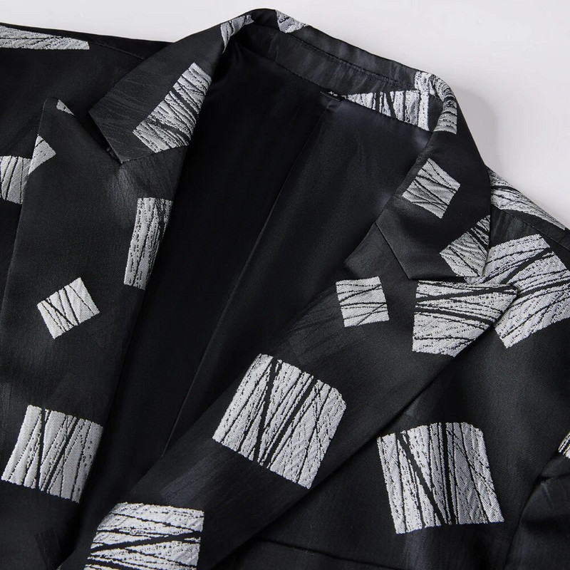 Férfi fekete duplasoros öltöny Divattervező esküvői öltöny Slim Fit báli vőlegény szmoking vőlegény legjobb férfi blézer nadrág