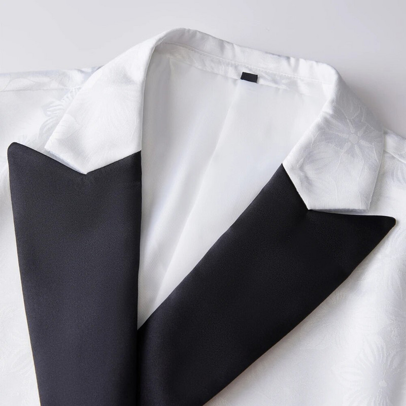 Nova crna muška smoking odijela s dvostrukim kopčanjem, sako s dvostrukim kopčanjem, komplet hlača od 2 komada, vjenčanje, luksuzna mladoženja