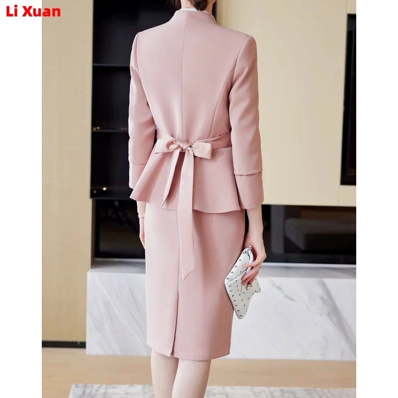 Kvalitetni jesenski svečani kompleti sakoa, korejski ženski uredski ženski radni sako, dvodijelni komplet suknji, novo zima 2023.