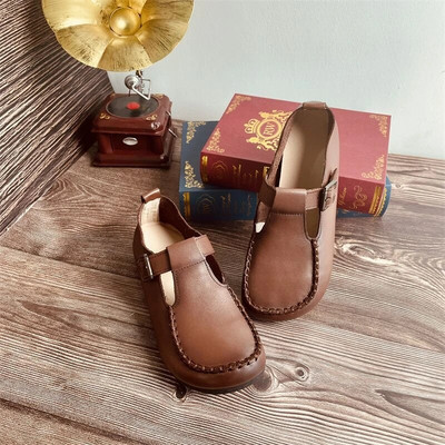 Nove ženske kožne ravne cipele Dizajnerske ženske ženske ležerne luksuzne jednostruke cipele Ženske natikače Ženske natikače za hodanje u čamcu