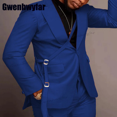 Gwenhwyfar modes violets vīriešu uzvalku komplekts Slim Fit kāzu līgavainis smokings gadījuma ballīšu uzvalks jaka bikses 2 dab. kostīms