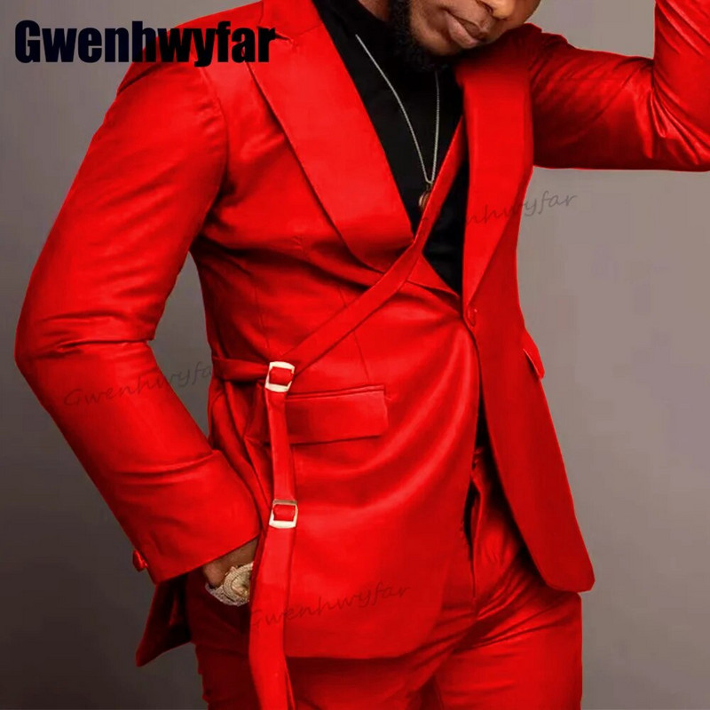 Gwenhwyfar modes violets vīriešu uzvalku komplekts Slim Fit kāzu līgavainis smokings gadījuma ballīšu uzvalks jaka bikses 2 dab. kostīms