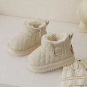 Mala princeza Tople kratke čizme s debelim retro pamučnim cipelama Dječje čizme Zimske novosti Dječje čizme za snijeg Elegantno meko krzno