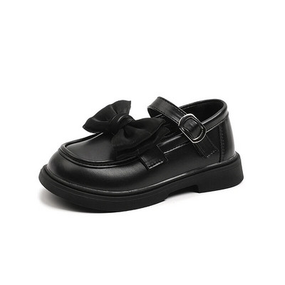 2023. Nove jednostavne, svestrane, mekane mašne, crne dječje kožne cipele na kuku i petlju, dječje mekane cipele za princeze, školske cipele s isporukom u paketu
