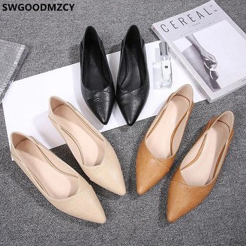 Обувки с равни обувки Дамски модни черни обувки тип лодка Дамски дизайнерски дамски обувки за офис 2023 Zapatos De Mujer Chaussure Femme