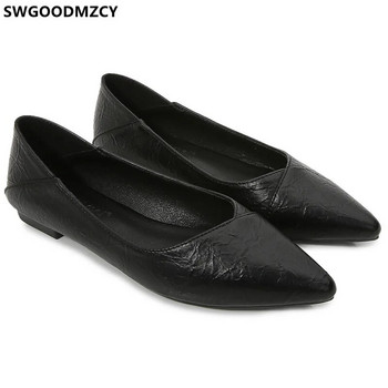 Обувки с равни обувки Дамски модни черни обувки тип лодка Дамски дизайнерски дамски обувки за офис 2023 Zapatos De Mujer Chaussure Femme