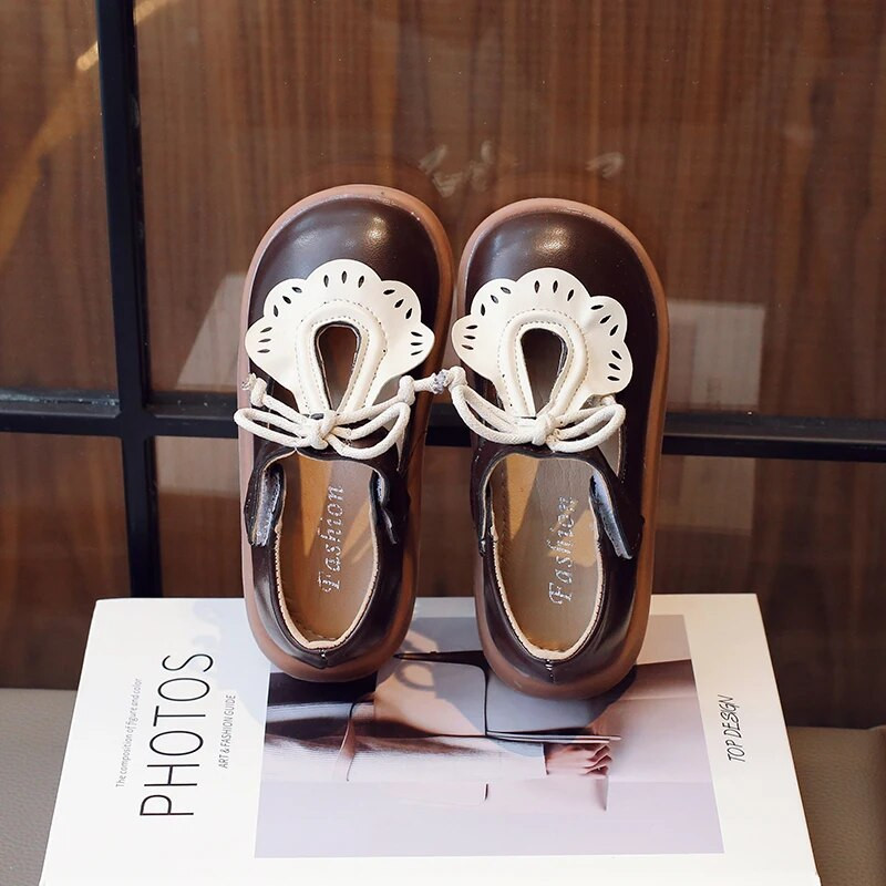 2023. gada mīkstas, retro stila bērnu apavi Meiteņu, dobu mežģīņu krāsu saskaņošanas unikāli plakani, sekli klaipi Princese Daudzpusīgi bērnu ikdienas apavi