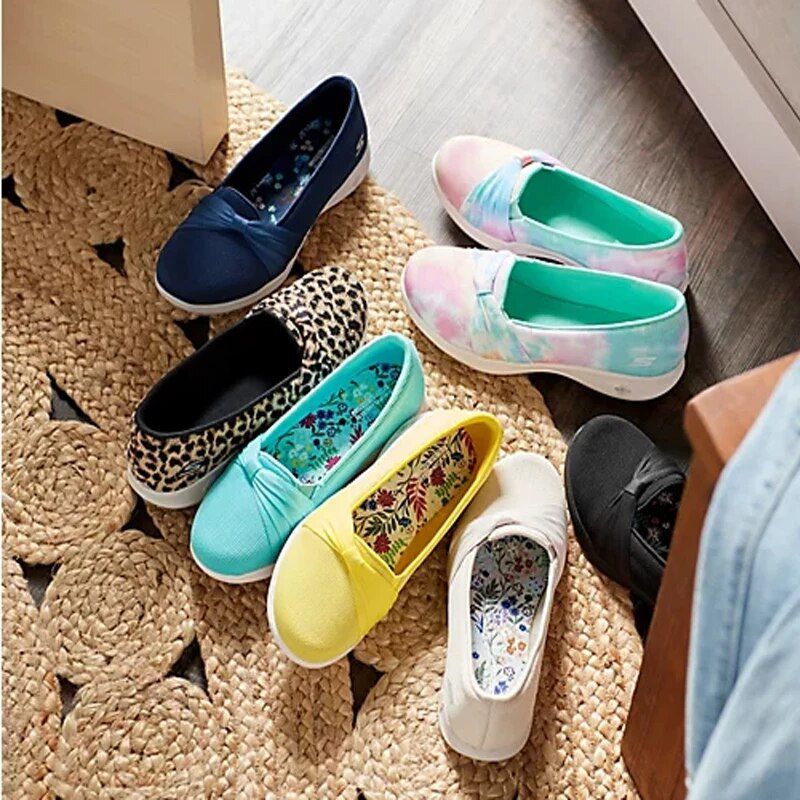 Sieviešu apavi Audekls Slip uz Plakanas Kurpes Sieviešu Melns Loafer Melns Sieviešu kedas Ikdienas apavi Plakanas Neslīdošas Espadrilles 8349N