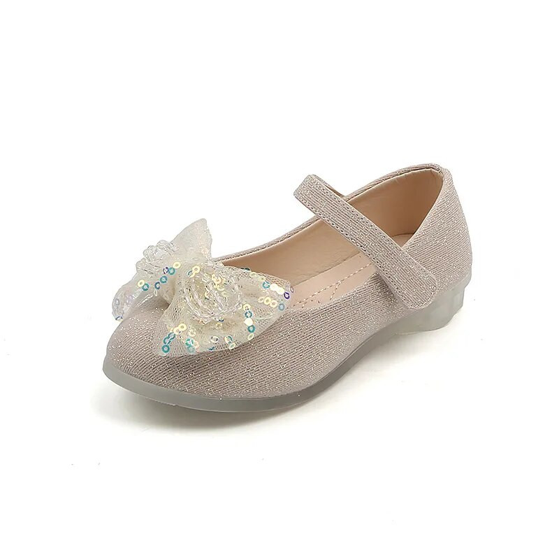 Tüdrukute nahast kingad Mood Laste litrid Rhinestone Printsesskingad Laste mood Pehme tallaga tantsukingad Korea madalad kontsad