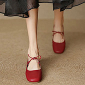 Jaunas Sieviešu, Plakanas, Šņorējamas Bowtie Mary Jane Shoes Square Toe Sliver Zempapēžu Kurpes Kāzu Meiteņu Princeses Ādas Kurpes 1411N