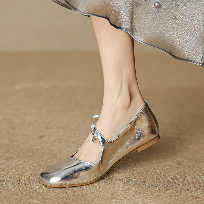 Jaunas Sieviešu, Plakanas, Šņorējamas Bowtie Mary Jane Shoes Square Toe Sliver Zempapēžu Kurpes Kāzu Meiteņu Princeses Ādas Kurpes 1411N