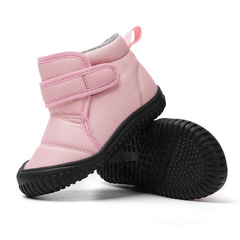 Висококачествени издръжливи детски обувки за сняг против плъзгане на открито Момчета Водоустойчиви меки плюшени зимни къси ботуши Топли памучни обувки за момичета