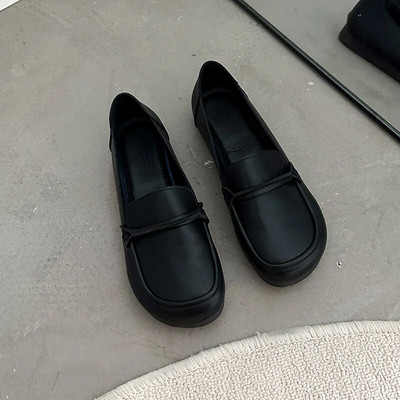 Jauni Sieviešu Loafers Melni Slip on Ādas Kurpes Sieviešu Plakanas Baltas Sneaker Ikdienas apavi Pavasara Rudens Laivu Apavi sievietēm 1563N